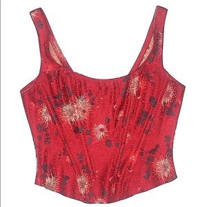 Gigi Clark Modern Couture Red Silk Bustier